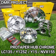 PROTAPER HUB CHROME LC135/Y125Z/Y15/NVX155 CHROME HUB PROTAPER WITH BEARING & BUSH HUB CHROME PROTAP