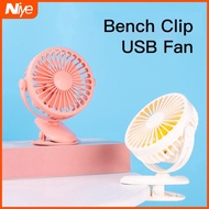 【lowest price online】USB Fan Kipas Angin Mini Desk USB Rechargeable Fan Desk Clip Type Office Desk USB Portable Fan Bedside Fan