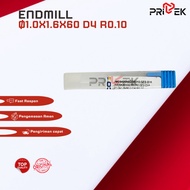 ENDMILL-ø1.0x1.6x60 D4 R0.10-MERK-SECO