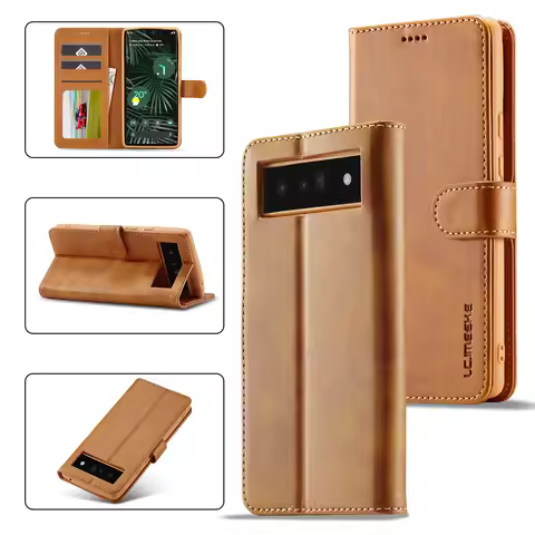 for Google Pixel 6 Pro Pixel 6 Flip Cover PU Leather Case Wallet Flip Cover Cases for Google Pixel 6
