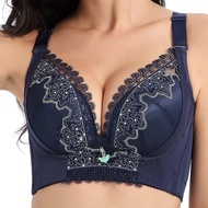 38C/D--48D/E Plus Size Non-Wired Embroidery Fashion Gathered Bra