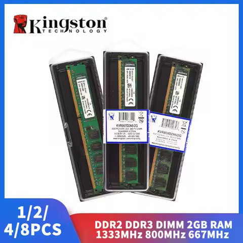 Kingston Desktop RAM 2GB Memoria DDR3 1333MHz DDR2 800MHz 667MHz Desktop Memory Model PC2-5300 PC2-6