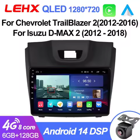 LEHX L6X 2Din Android 14 Auto Car Radio Multimedia Carplay GPS Stereo For Chevrolet Holden S10 TRAIL