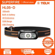 SUPERFIRE HL05-S/HL05-G/HL05-L/HL05-D sensing headlamp rechargeable portable mini headlight led whit