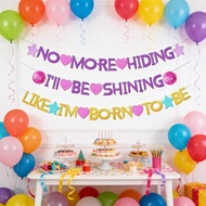 Hunter-themed Birthday Decorations Creative Demon Hunters Flag Balloons Birthday Party Banner V4n7