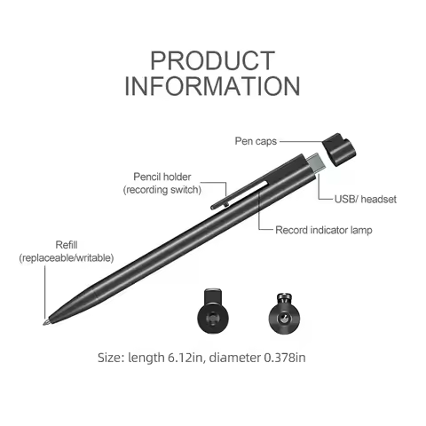 Professional Voice Recorder Portable Voice Recorder Voice Activated Audio Recorder Noise Canceling R