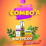 SAILAJAH SKINCARE COMBO A (Herbal Face Wash100ml + Brightening Serum 15ml + Vita-C 30g) + Free Gift🎁