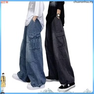 baggy jeans men y2k seluar jeans koyak lelaki y2k jeans Hip Hop ins Four Seasons Big Pocket Men Wome