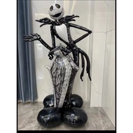 Happy Halloween 67 inch 4D Stand Base Coffin Horror Jack Skellington party aluminum foil balloon