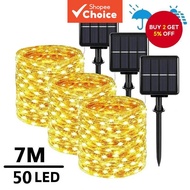 Solar Light String - 1 Set Outdoor Waterproof 8-Mode Copper Wire Fairy Lights for Garden & Christmas
