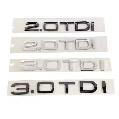 Chrome Black ABS Letters 2.0 TDI 3.0 TDI Rear Boot Trunk Logo Badge Emblem Sticker Decal For Audi A3