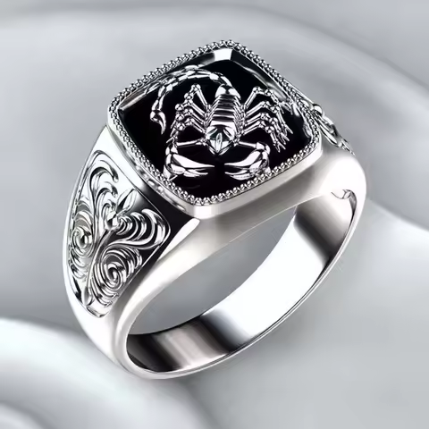Scorpion Animal Punk Men' Ring Cheap Jewelry Accessories Wholesale Jewelry Men Rings Halloween Rings