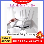 Rak unifi TV modem dekoder 2 tingkat / Double wifi router storage rack TV wall-mounted set box shelf