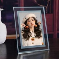 Photo frame a5(15x21)cm, 13x18cm, 10x15cm, luxury edge-to-edge glass tabletop in a beautiful luxury 