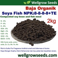 2kg BAJA DURIAN / Baja Organik Soya Fish meal NPK: 8888+TE (Composted soy bean and fish meal / Organic fertilizer)