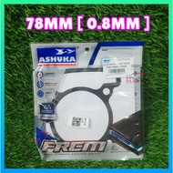 ASHUKA BLOCK GASKET FRCM STD VPRO LC135 Y16ZR WAVE125 [ 74MM / 78MM / 0.6MM / 0.8MM ]