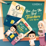 GDORA Gold Bar 0.25gram '' Teachers Day '' 999.99