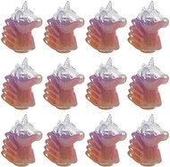 Kicko Rainbow Unicorn Slime - Pack of 12 Colored Gooey Slimes with 3.5 Inch Unicorn-Shaped Container - Good for Party Favors, Kids, Squishing and Squashing, Stress Reliever, Educational Toy