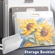 NARCISSUS13A0E File Folder, Waterproof Portable Painting Paper Storage Bag, Transparent A2/A3/A4 4K/