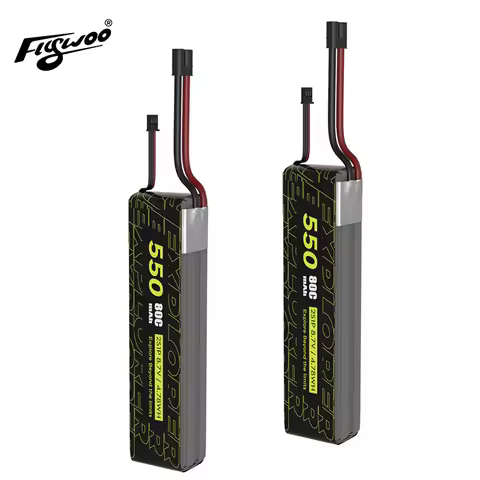 Flywoo 2PCS Explorer 550mAh LiHV 2S 80C Battery （Flywoo XT30UP）