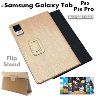 Flip Case for Samsung Galaxy Tab P80 Pro Tablet 12 inch Silk Pattern Cover Flip Foldable Stand Full 