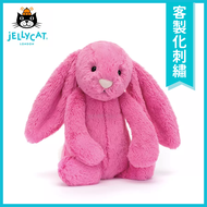 Jellycat 客製化刺繡 / 害羞亮粉兔/ 31cm