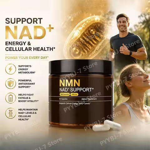 NMN Complex Supplement 1000mg Serving TMG Quercetin Resveratrol Capsules Cellular Wellness Supplemen