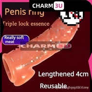 [Ready Stock] Reusable Silicone Condom Extension Sleeve Long Lasting Men's Condom