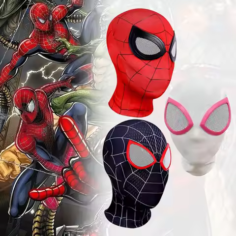 HOT Selling Gwen Stacy Mask for Adults, Superhero, Iron Man, Cosplay, Miles Morales, Spiderman, Hall