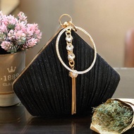 Tas Pesta EMILIA Clutch Kotak Berhias Kristal Tas Wanita Tas & Travel