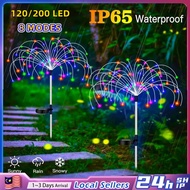 200LED lights Outdoor LED Solar Fireworks Lights Waterproof String Fairy Light 8 modes Garden Home C
