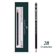 Faber-Castell Pitt แกรไฟต์เคลือบด้านดินสอวาดรูปกราไฟท์ศิลปะมืออาชีพดินสอ2B-14B สำหรับการวาดภาพการเขี