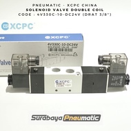 Solenoid Valve - 4V330C-10-DC24V / 4V330-10-DC24V (Thread 3/8") - 5/3 Way - Double Coil XCPC