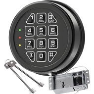 Electronic Safe Lock Replacement Kit Featuring Solenoid Lock& 2 Override Keys(Keypad)