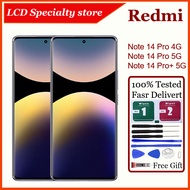 Original AMOLED For Redmi Note 14 Pro 4G 5G Note 14 Pro Plus 5G LCD Display Touch Screen Replacement