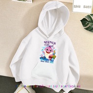 Hoodie baby shark Family shark Extremely Full size For Boys And Girls