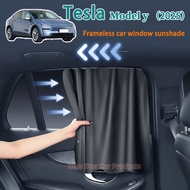 2025 Tesla Model Y Embedded Rail Telescopic Sunshade Window Sunshade