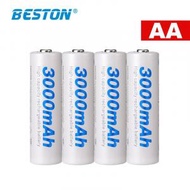 Beston - AA 1.2V 3000mAh 鎳氫(Ni-MH)充電池 (4粒裝) 5號 AA充電池