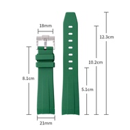 High quality adaptation Rubber Watch Strap for Omega Speedmaster Joint MoonSwatch Arc Curved End Men Women Watchbelt 20mm