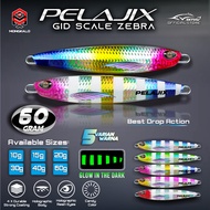 Metal Jig 60 Gram 60Gram MONGKALO PELAJIX Hologram Scale 60g GID ZEBRA Micro Scale Jig 60gr Bait Jig