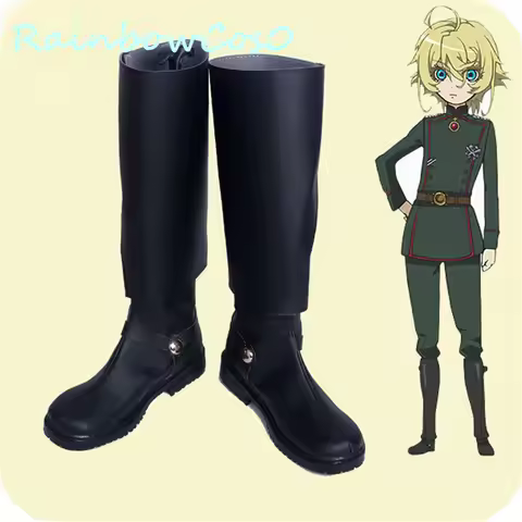 The Saga of Tanya the Evil Tanya Von Degurechaff Cosplay Shoes Boots Props Game Anime Halloween Rain