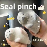 Mainan Squishy Simulasi Anjing Laut, Berbulu Halus, Anjing Laut Kecil, Hilang Tekanan, Pantulan Lamb