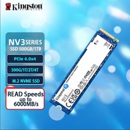 Kingston NV3 M.2 2280 PCIe 4.0 NVMe SSD - 500GB SNV3S/500G - Up to 6,000MB/s read, 5,000MB/s write