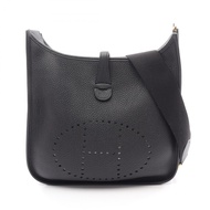 【二手】愛馬仕 HERMES Evelyne 3 Trois PM 黑色肩背包 其他 Evelyne 3PM 黑色 女士二手 A