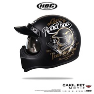 Best Seller HBC Cakil Pet Inner Visor Helmet LUCKY ROAD Retro Full Face Helmet SNI