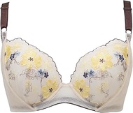 E75 Bra, Large Size, Glamorous Bra, High Underarms, Compact Design, Slender, Charming, Chocolate