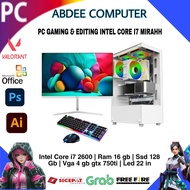 PC GAMING FULLSET CORE I7 RAM 16 GB SSD 120 GB VGA 4 GB GTX 750 ti MONITOR 22 IN 1 SET