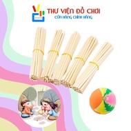 Bamboo ball volleyball set (rubber bouncing ball and volleyball rod set)