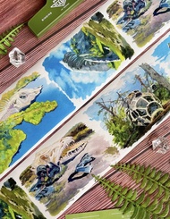 骸骨黎明 紀元前 恐竜化石 PET 和紙膠帶 巨畫幅