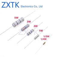 50PCS 1/2W 0.5W Carbon film resistor 5% 0.1R-910R Ohm 1R 2R 3R 5.1R 12R 15R 33R 56R 91R 120R 200R 33
